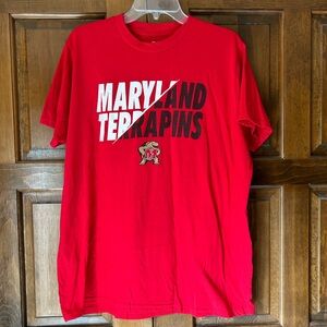 University of Maryland Terrapins Red T Shirt Adult Size XL Terps College
